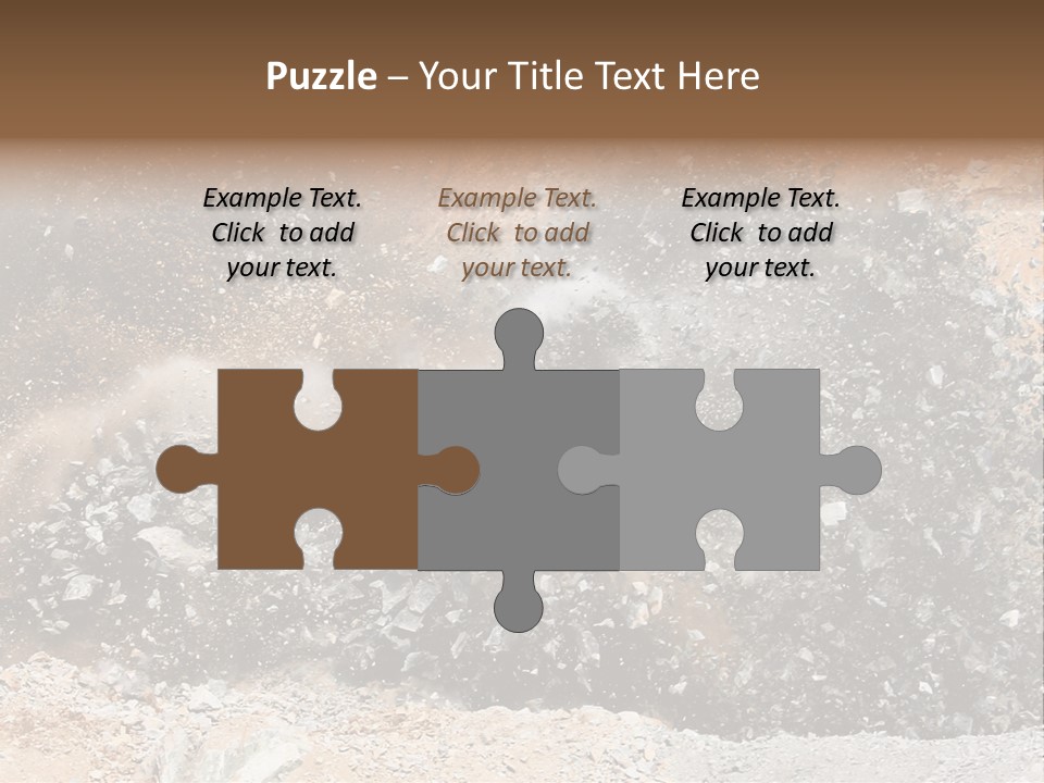 Blue Coal Mineral PowerPoint Template