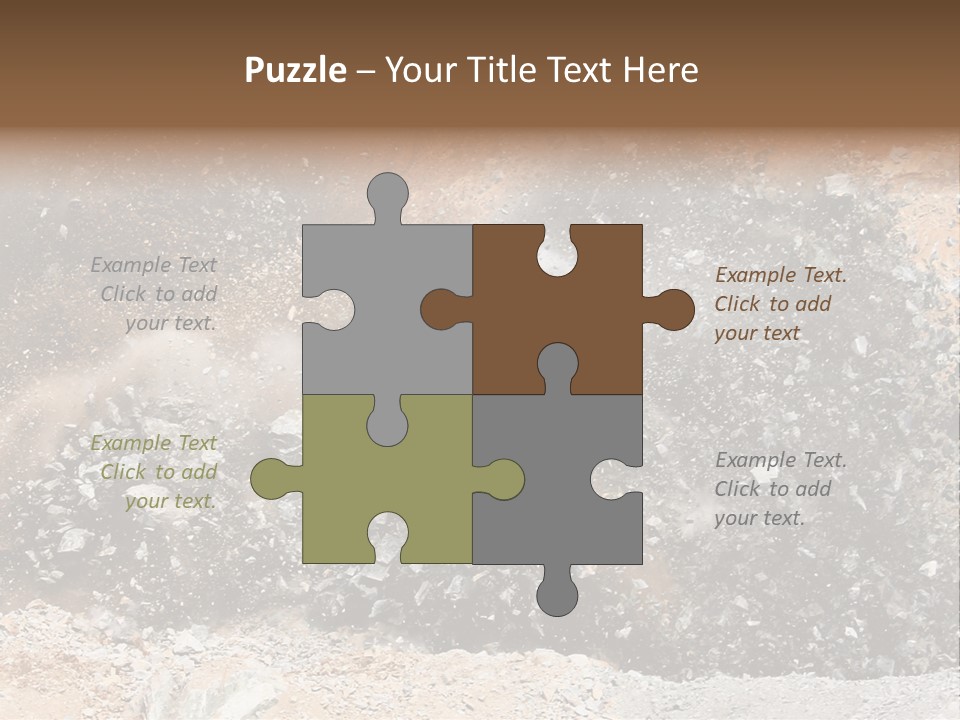 Blue Coal Mineral PowerPoint Template