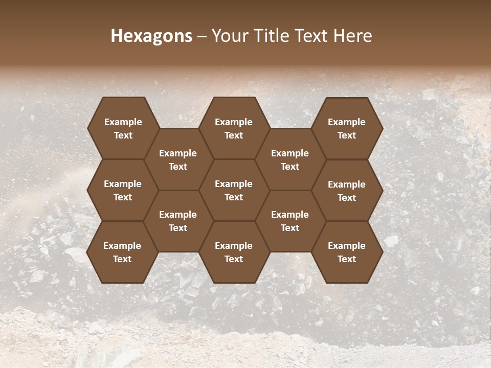 Blue Coal Mineral PowerPoint Template