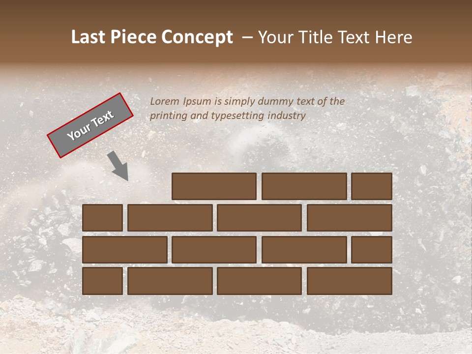 Blue Coal Mineral PowerPoint Template