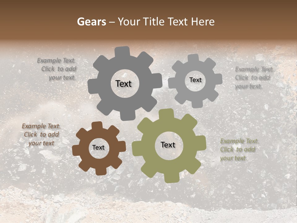 Blue Coal Mineral PowerPoint Template