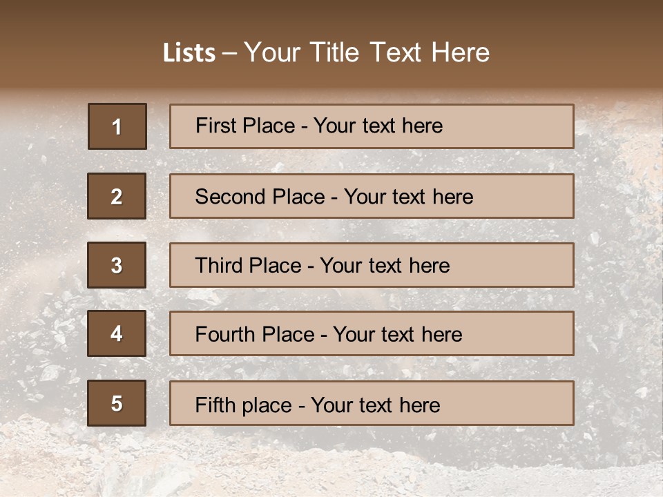Blue Coal Mineral PowerPoint Template