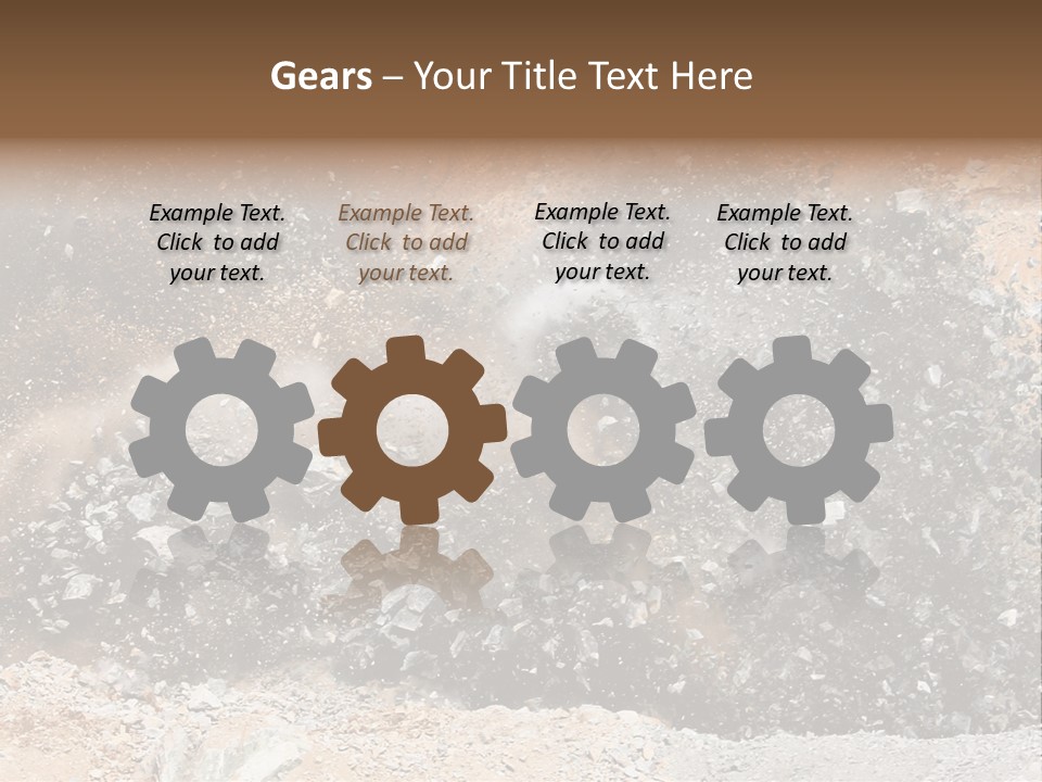 Blue Coal Mineral PowerPoint Template