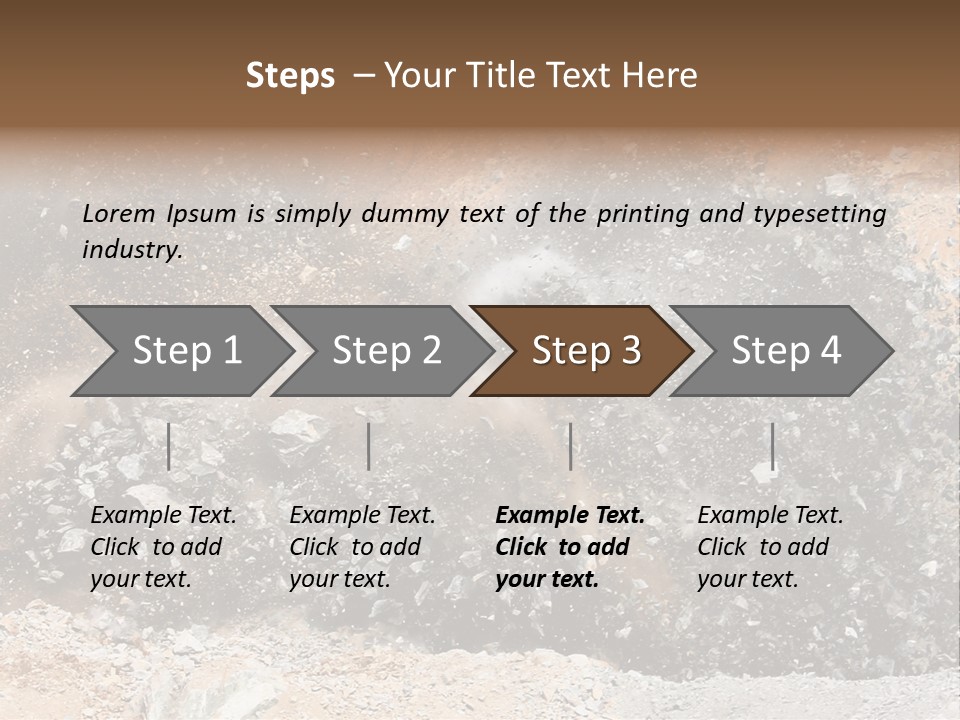 Blue Coal Mineral PowerPoint Template