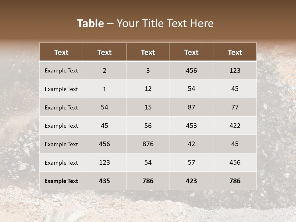 Blue Coal Mineral PowerPoint Template