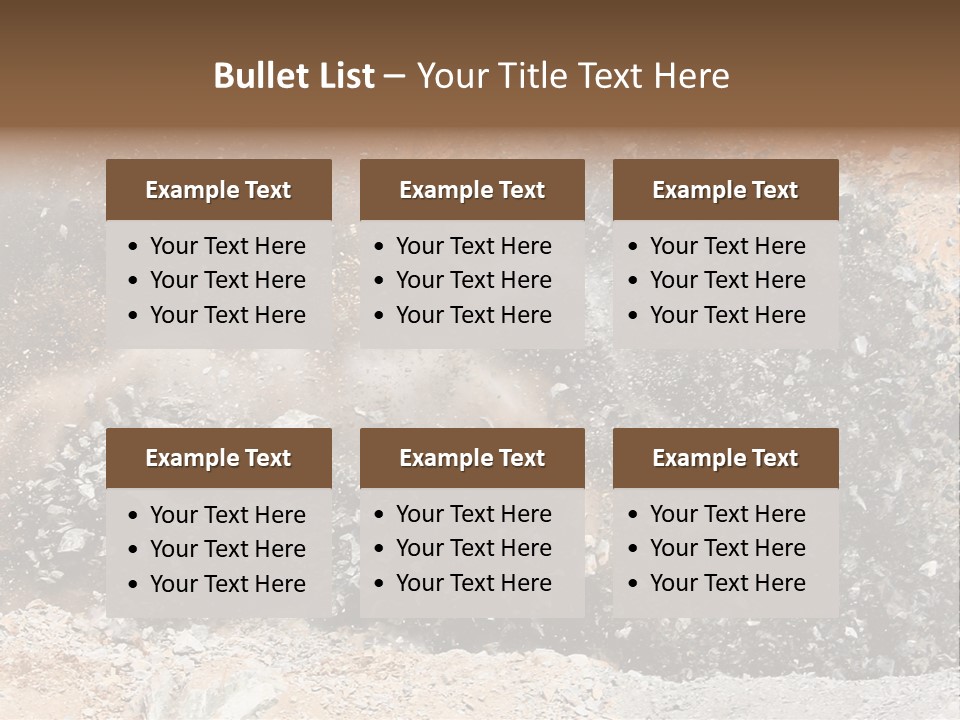 Blue Coal Mineral PowerPoint Template