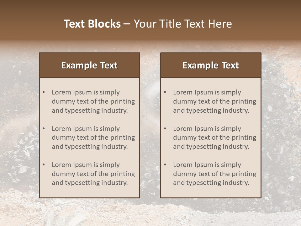 Blue Coal Mineral PowerPoint Template