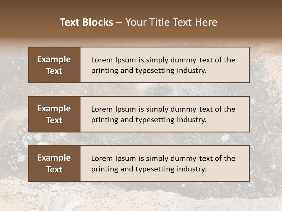 Blue Coal Mineral PowerPoint Template
