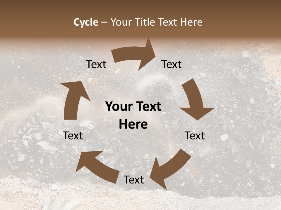 Blue Coal Mineral PowerPoint Template