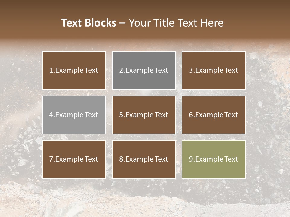 Blue Coal Mineral PowerPoint Template