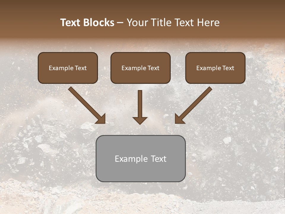 Blue Coal Mineral PowerPoint Template