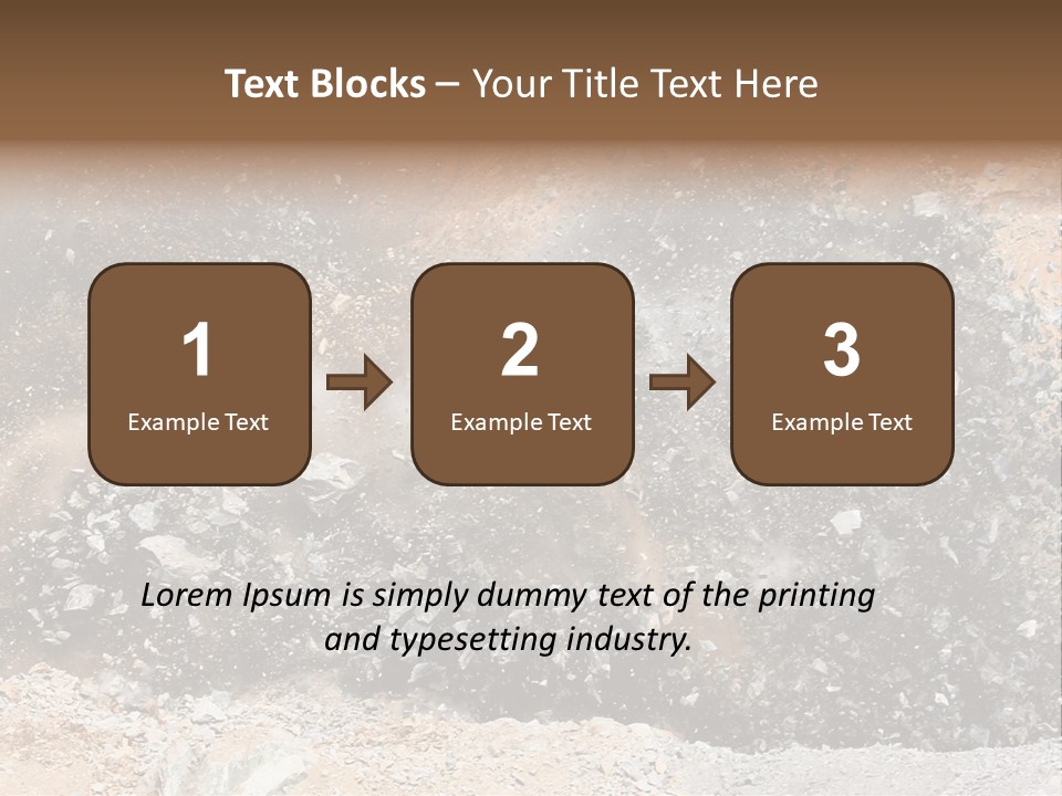 Blue Coal Mineral PowerPoint Template