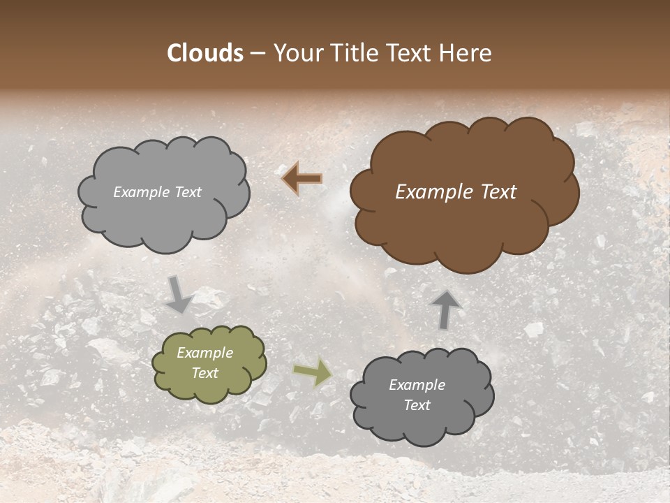 Blue Coal Mineral PowerPoint Template