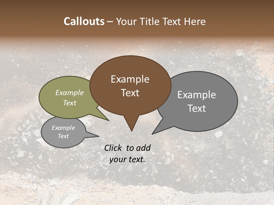 Blue Coal Mineral PowerPoint Template