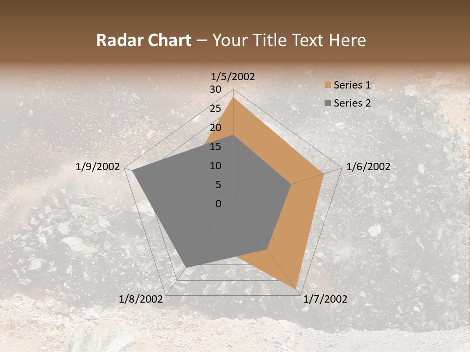 Blue Coal Mineral PowerPoint Template