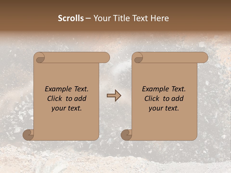 Blue Coal Mineral PowerPoint Template
