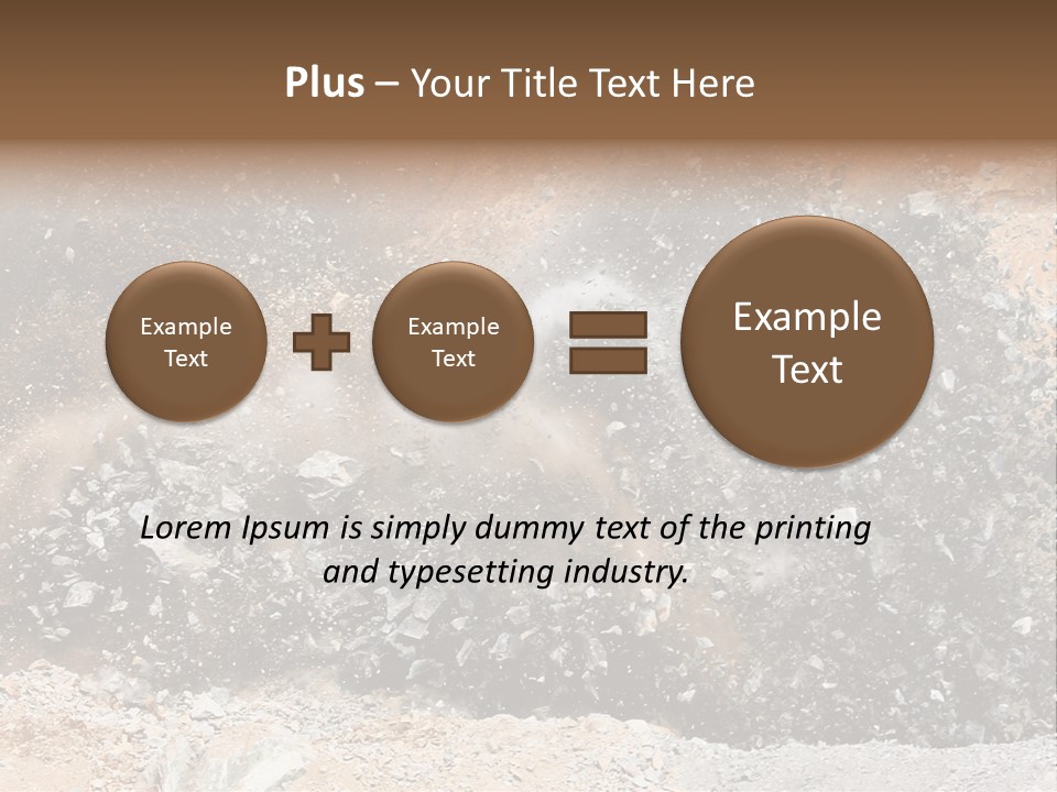 Blue Coal Mineral PowerPoint Template