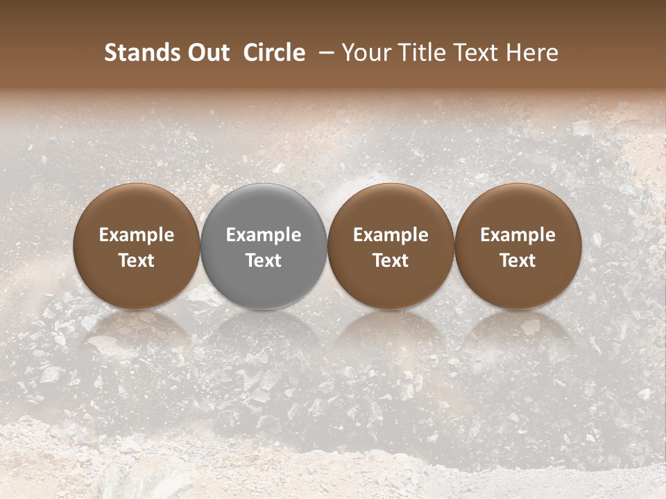 Blue Coal Mineral PowerPoint Template