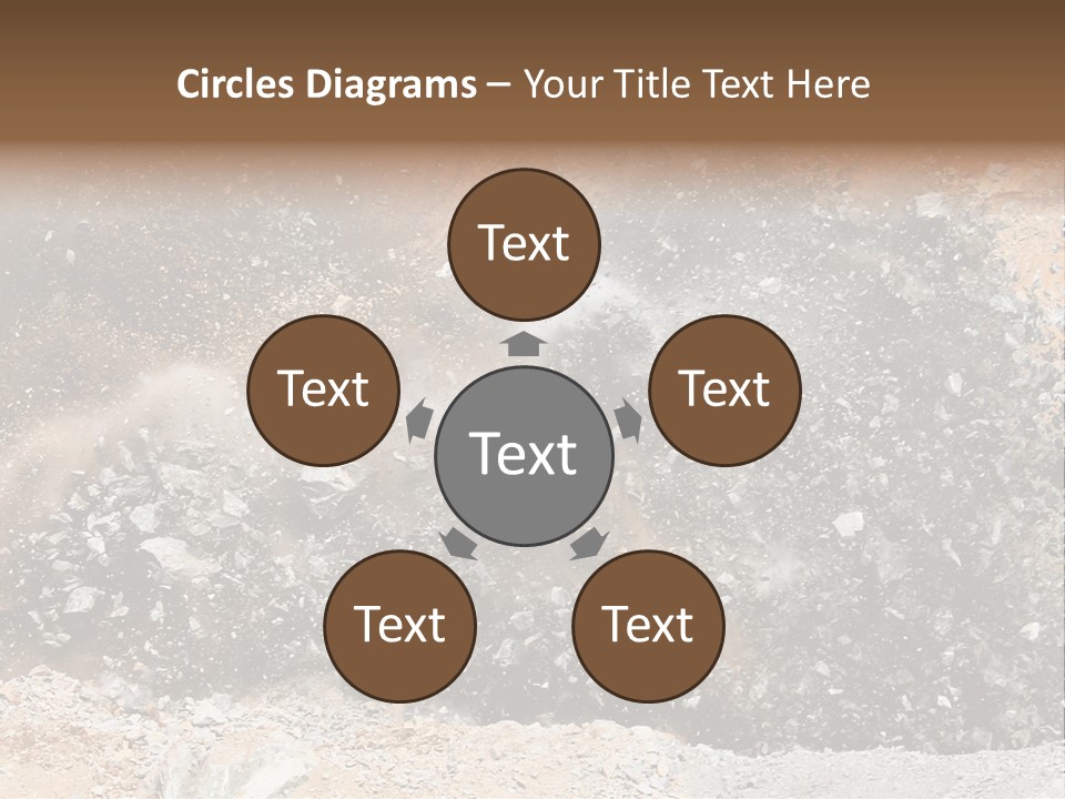 Blue Coal Mineral PowerPoint Template