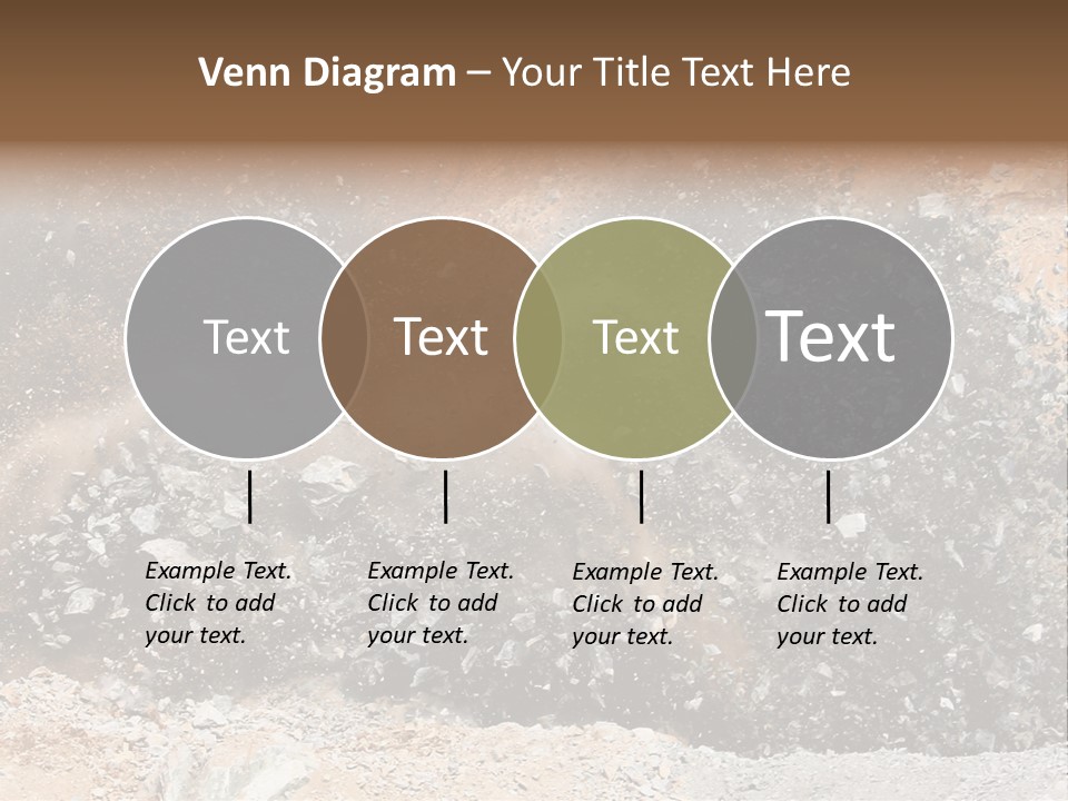 Blue Coal Mineral PowerPoint Template