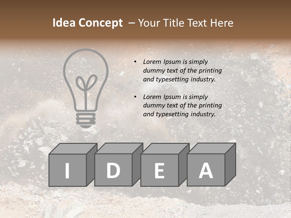 Blue Coal Mineral PowerPoint Template