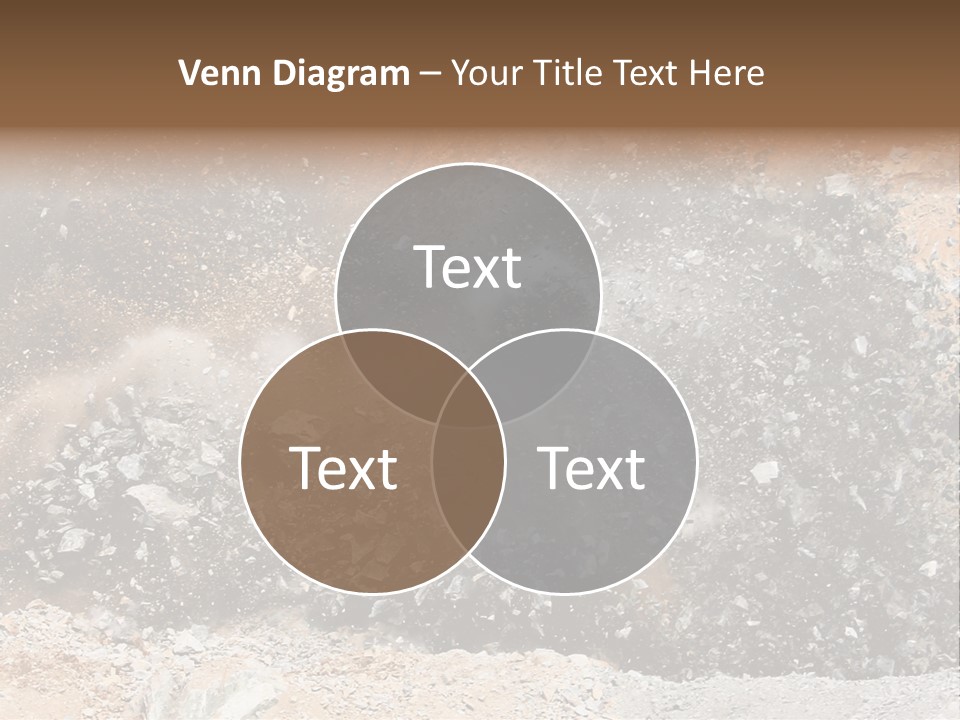 Blue Coal Mineral PowerPoint Template