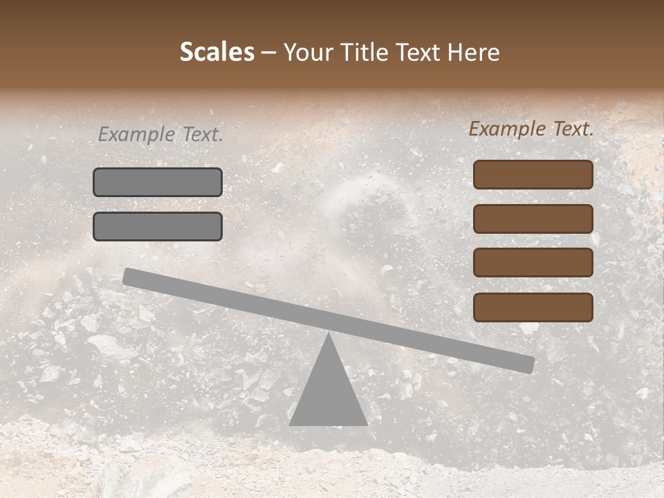 Blue Coal Mineral PowerPoint Template