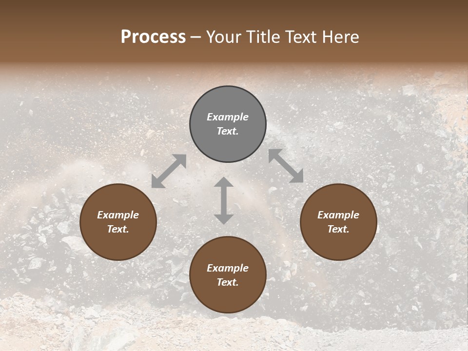 Blue Coal Mineral PowerPoint Template