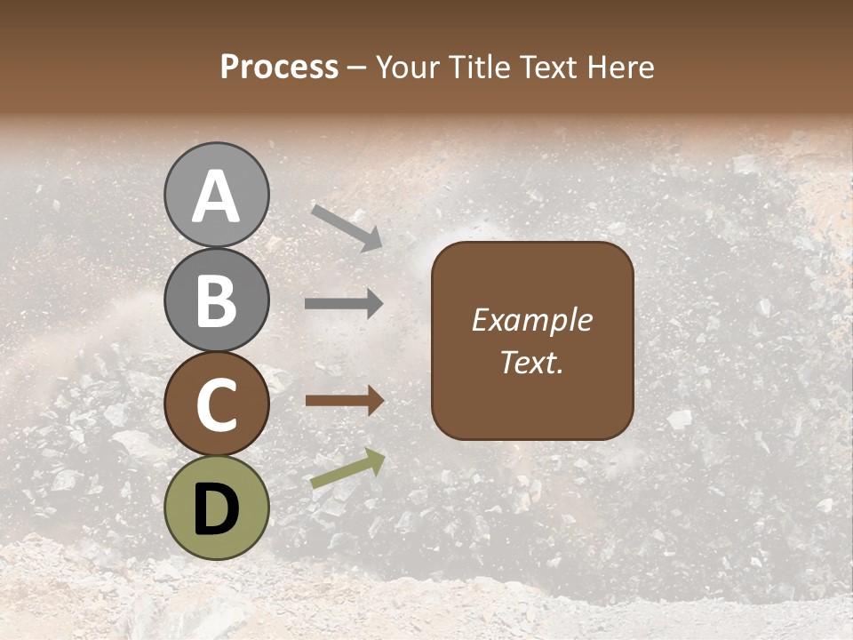Blue Coal Mineral PowerPoint Template