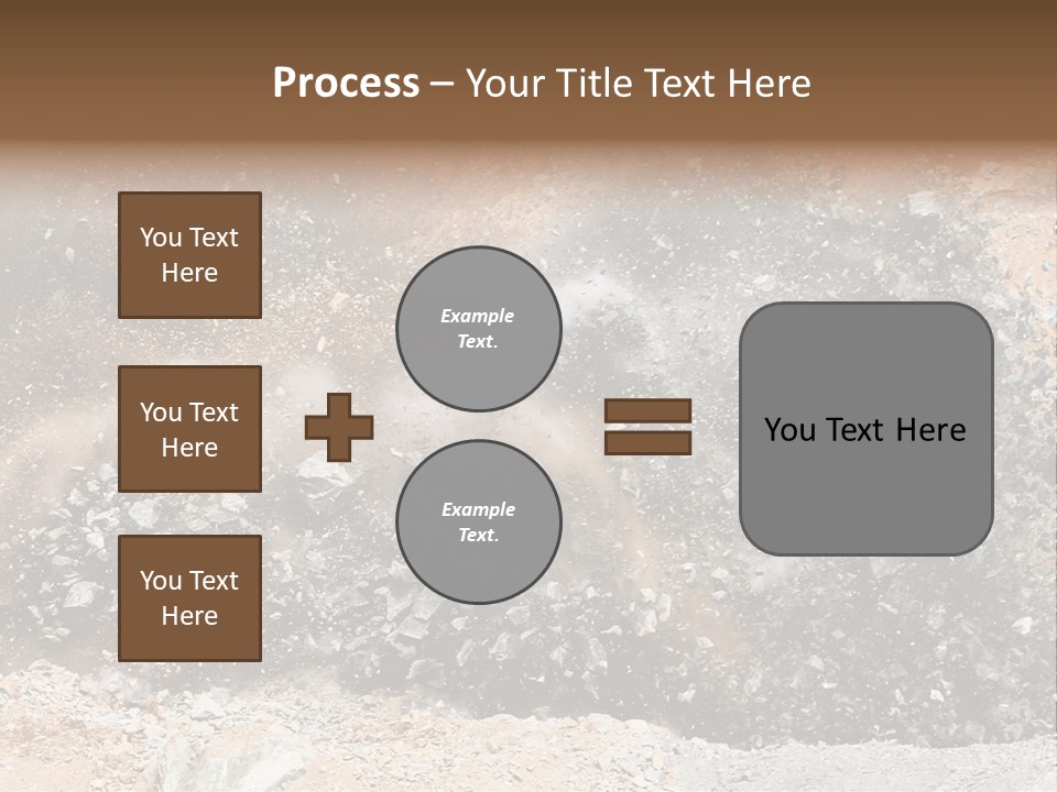 Blue Coal Mineral PowerPoint Template