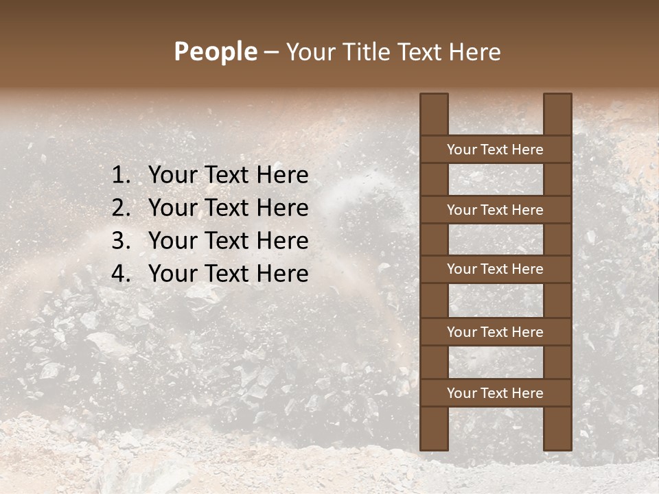 Blue Coal Mineral PowerPoint Template