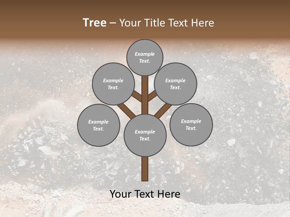 Blue Coal Mineral PowerPoint Template