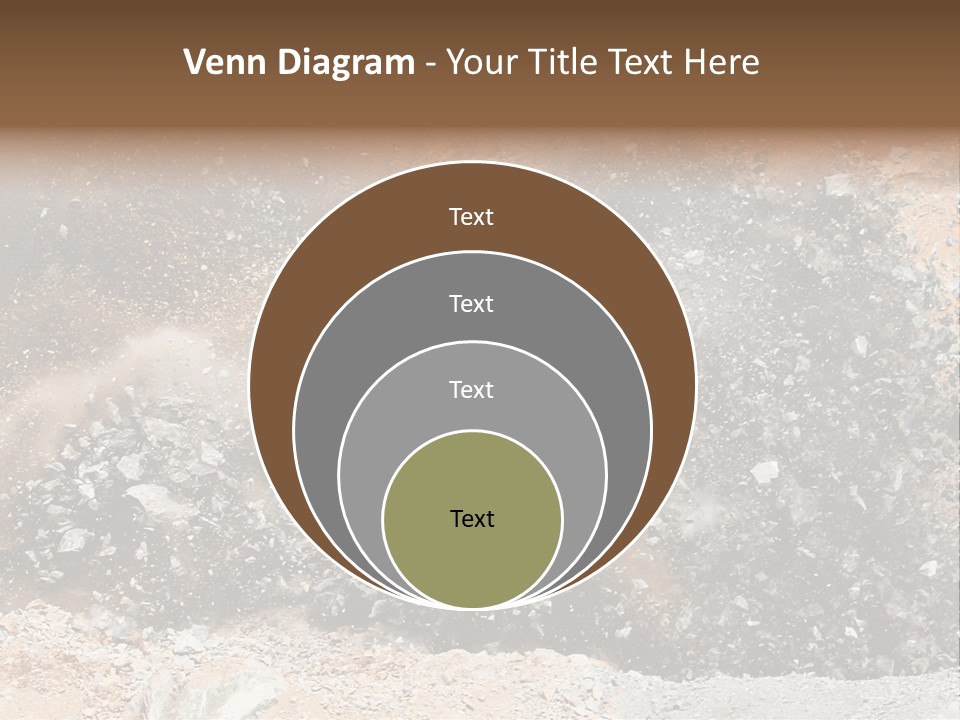 Blue Coal Mineral PowerPoint Template