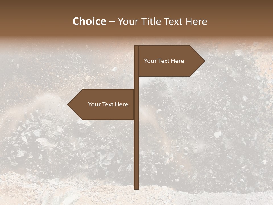 Blue Coal Mineral PowerPoint Template