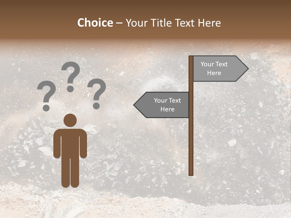 Blue Coal Mineral PowerPoint Template