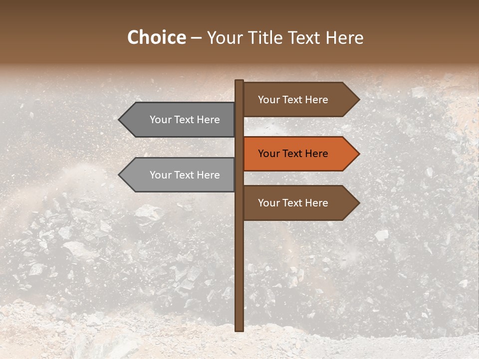 Blue Coal Mineral PowerPoint Template