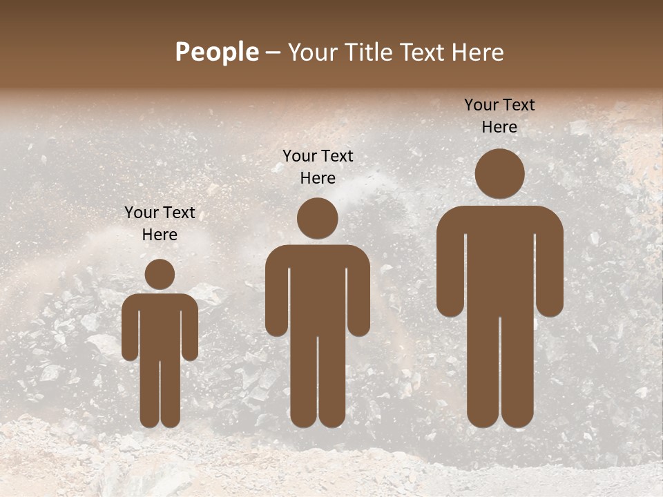 Blue Coal Mineral PowerPoint Template