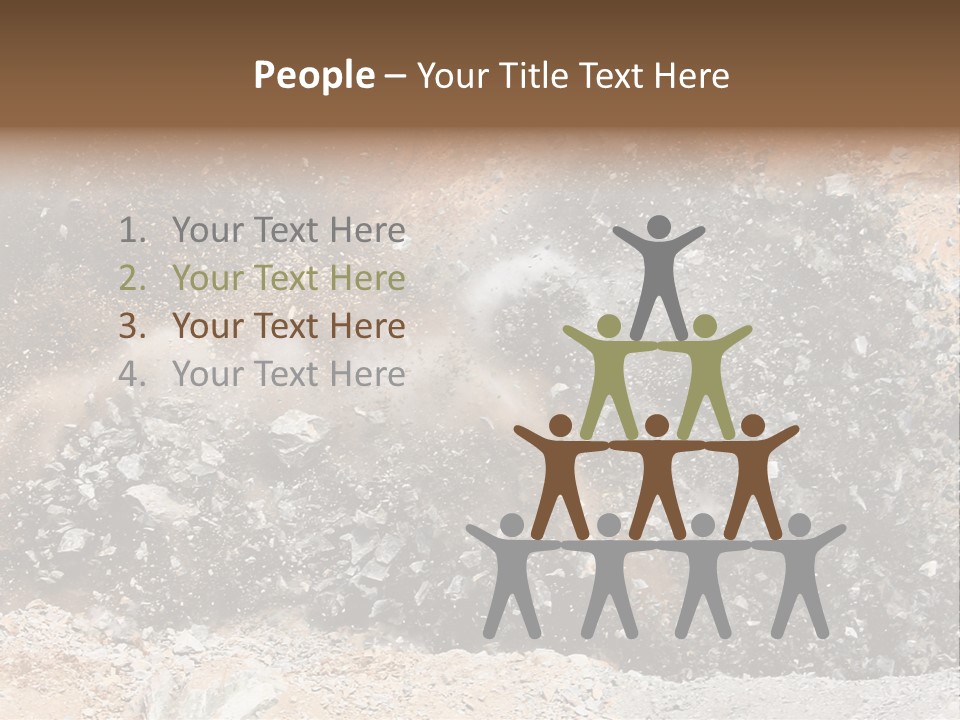 Blue Coal Mineral PowerPoint Template