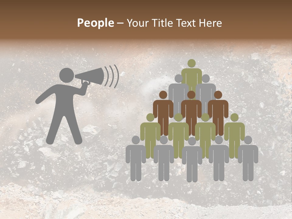 Blue Coal Mineral PowerPoint Template