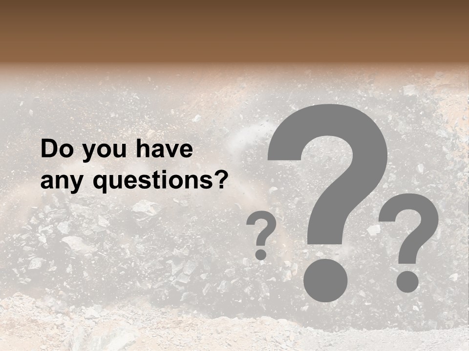 Blue Coal Mineral PowerPoint Template