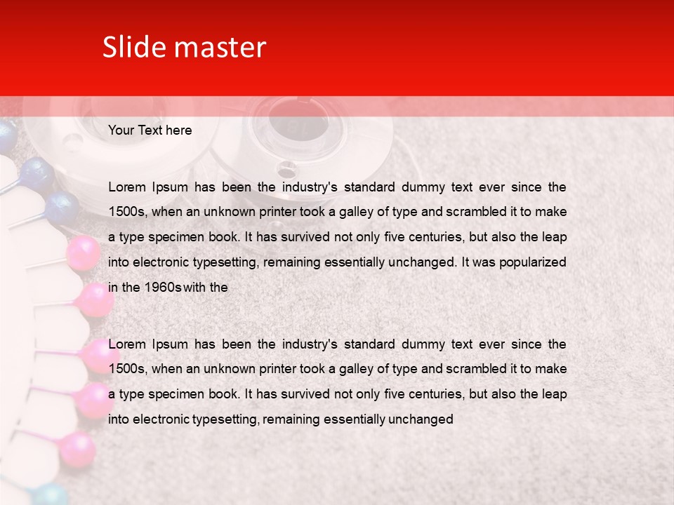 Scissors Knitting Stitch PowerPoint Template