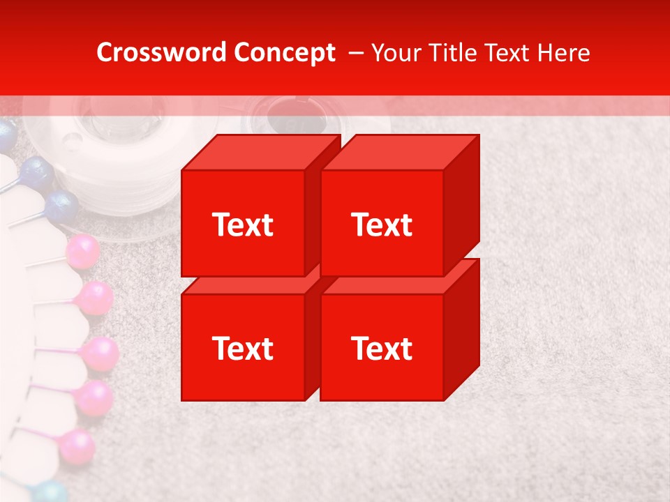 Scissors Knitting Stitch PowerPoint Template