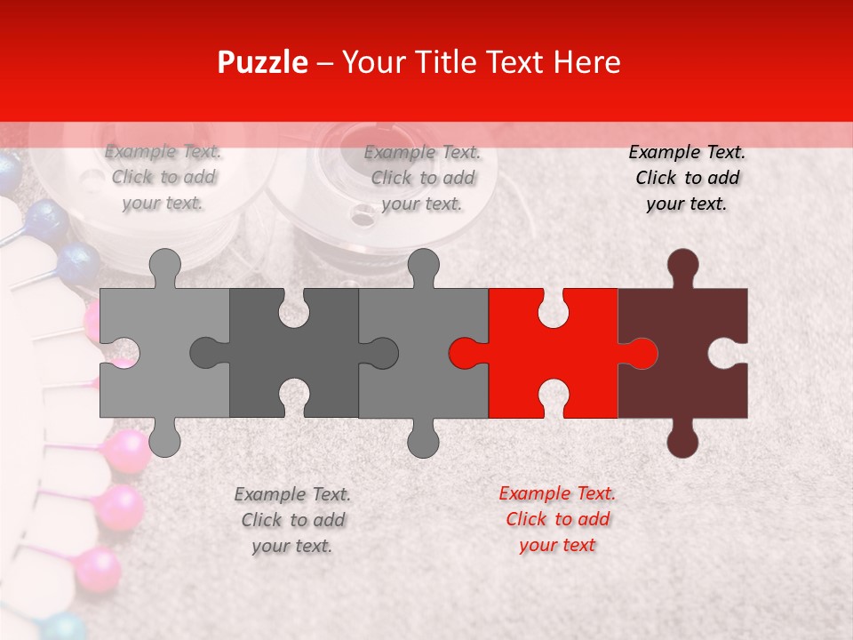 Scissors Knitting Stitch PowerPoint Template