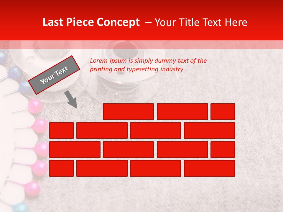 Scissors Knitting Stitch PowerPoint Template