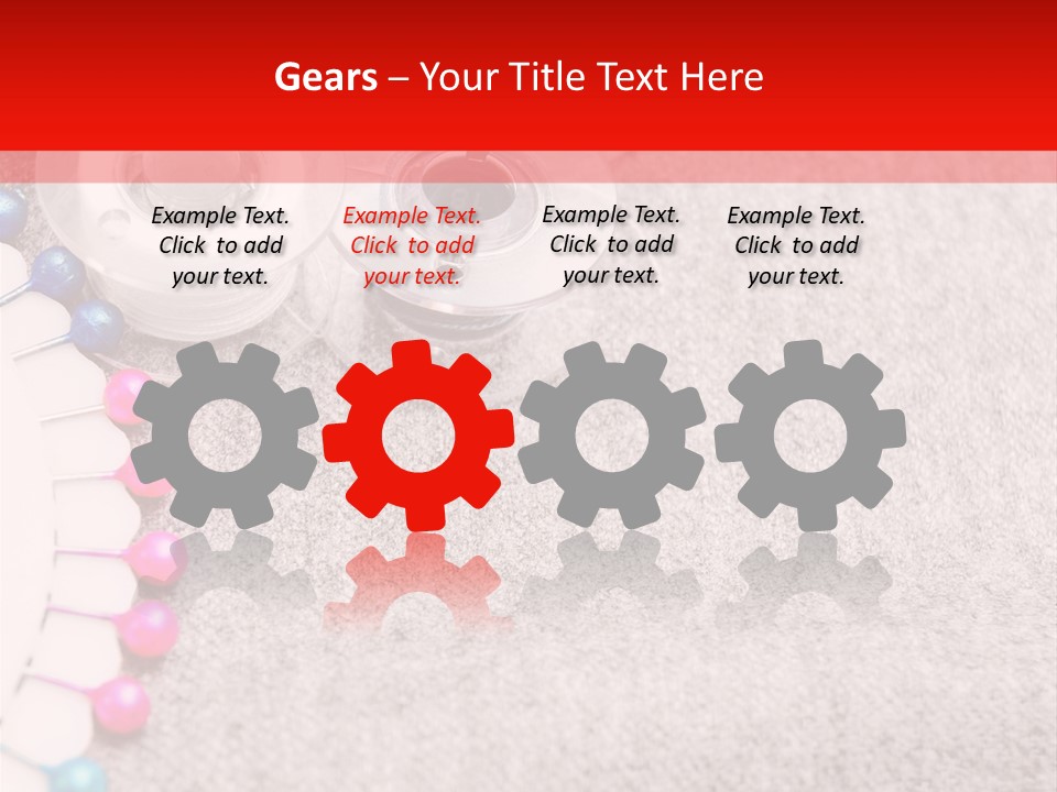 Scissors Knitting Stitch PowerPoint Template