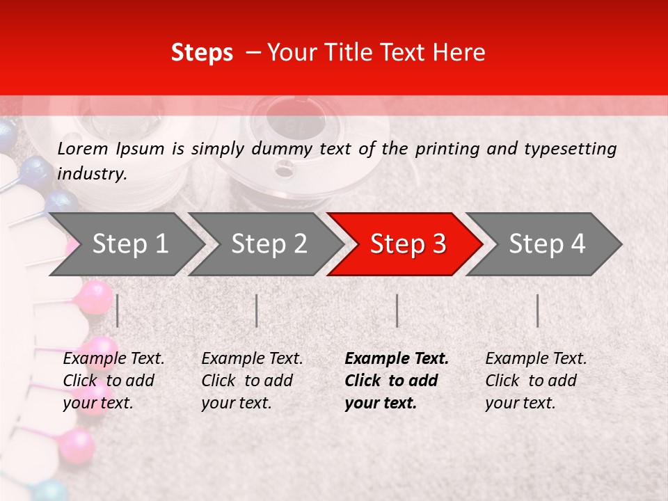 Scissors Knitting Stitch PowerPoint Template