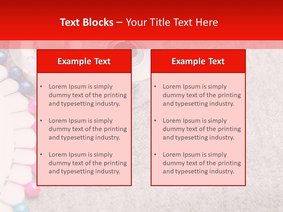 Scissors Knitting Stitch PowerPoint Template