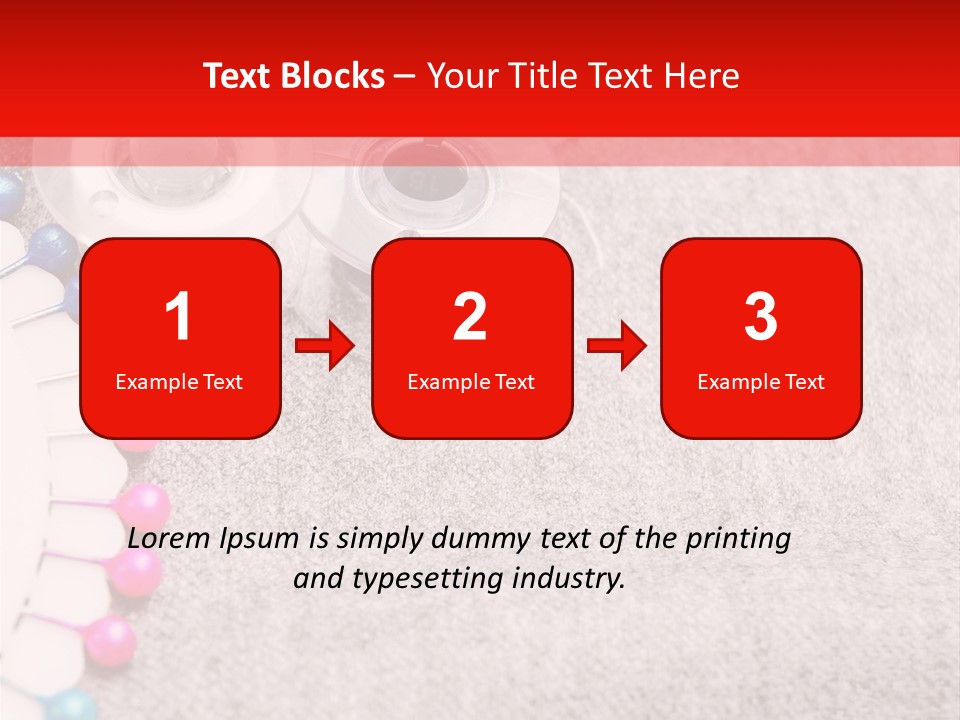 Scissors Knitting Stitch PowerPoint Template