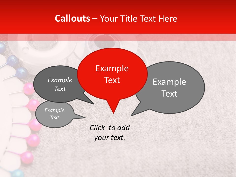 Scissors Knitting Stitch PowerPoint Template