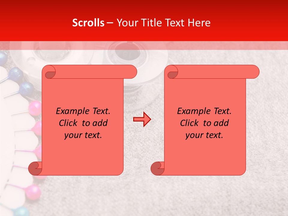 Scissors Knitting Stitch PowerPoint Template